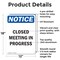 Signmission Closed Meeting In Progress, 12 in W x Rectangle, Aluminum OS-2PACK-NS-A-1218-V-10680 - alternate 8